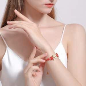 Rote-Beerenblüte Armband – Bild 5
