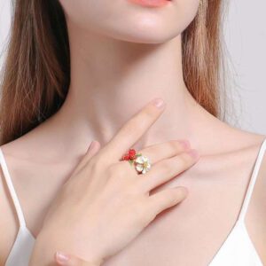 Rote-Beerenblüte Ring – Bild 5