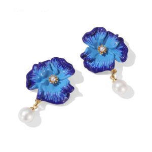 Mohnblume Ohrstecker – Bild 3