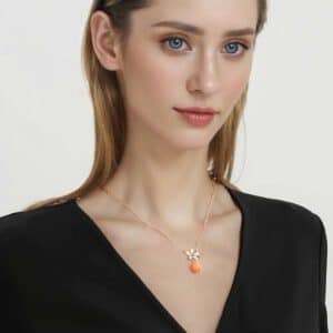 Orange Halskette – Bild 5