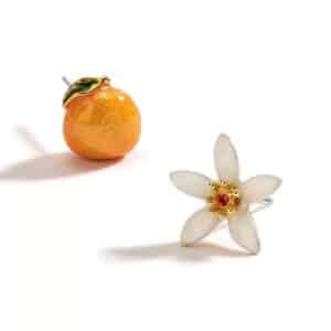 Orange Ohrstecker – Bild 2