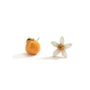 Orange Ohrstecker – Bild 3