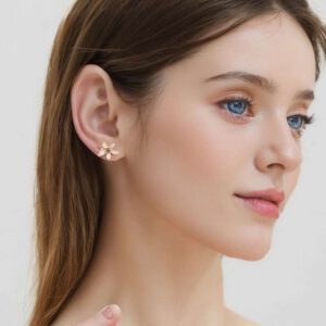 Orange Ohrstecker – Bild 5